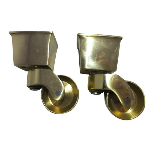 48mm SQUARE CUP CASTOR SOLID BRASS 