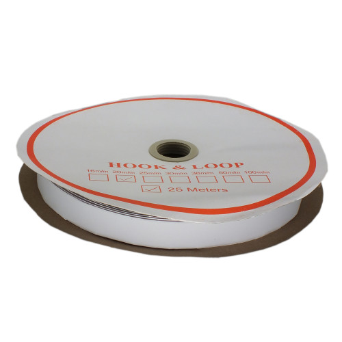 #20mm WHITE LOOP S/ADHESIVE - BOX of 1250M