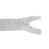 #No:8 170cm WHITE MOULDED LINKING ZIP/REVERSIBLE SLIDER - BAG of 25